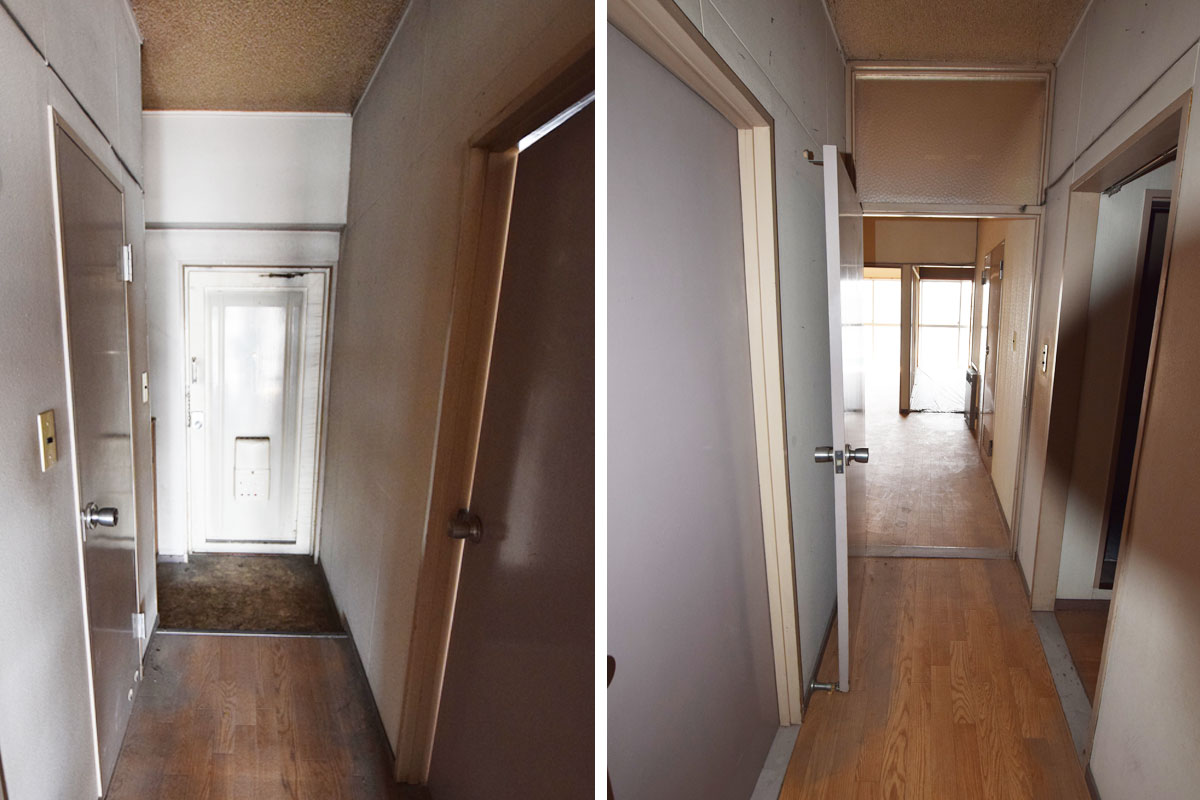 リノベーション事例　施工前　玄関・廊下