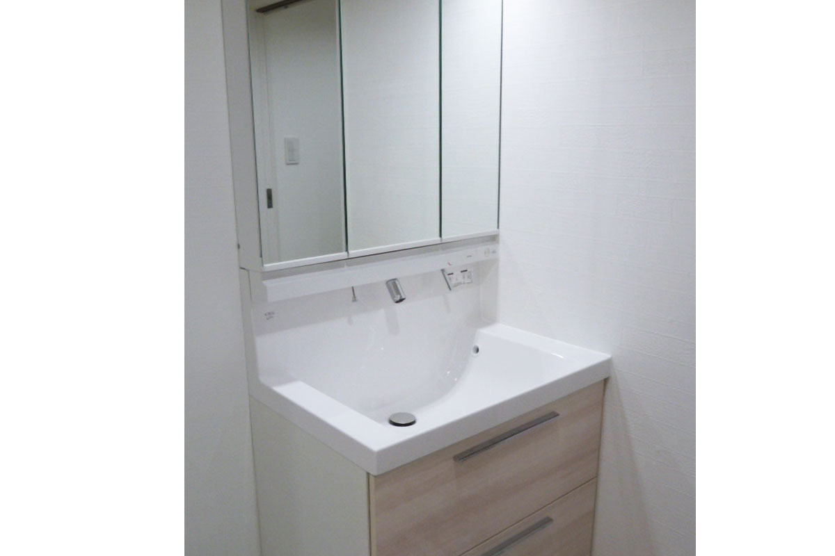 リノベーション事例　施工後　洗面所